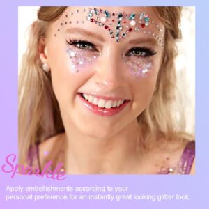 Biodegradable Holographic Body Glitter Gel - Cosmetic-Grade, Long-Lasting Glitter for Face, Body, and Hair, Safe and Easy to Use, Perfect for Festivals and Parties, Vegan & Cruelty Free (01#)