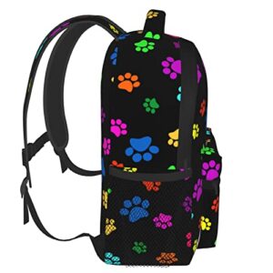 YSBKN Kid's Mini Backpack 12 inch Colorful Dog Cat Paw Print Backpack Schoolbag Preschool Kindergarten Children Bag Nursery Travel Bag for Toddler Boys Girls Age 3-7