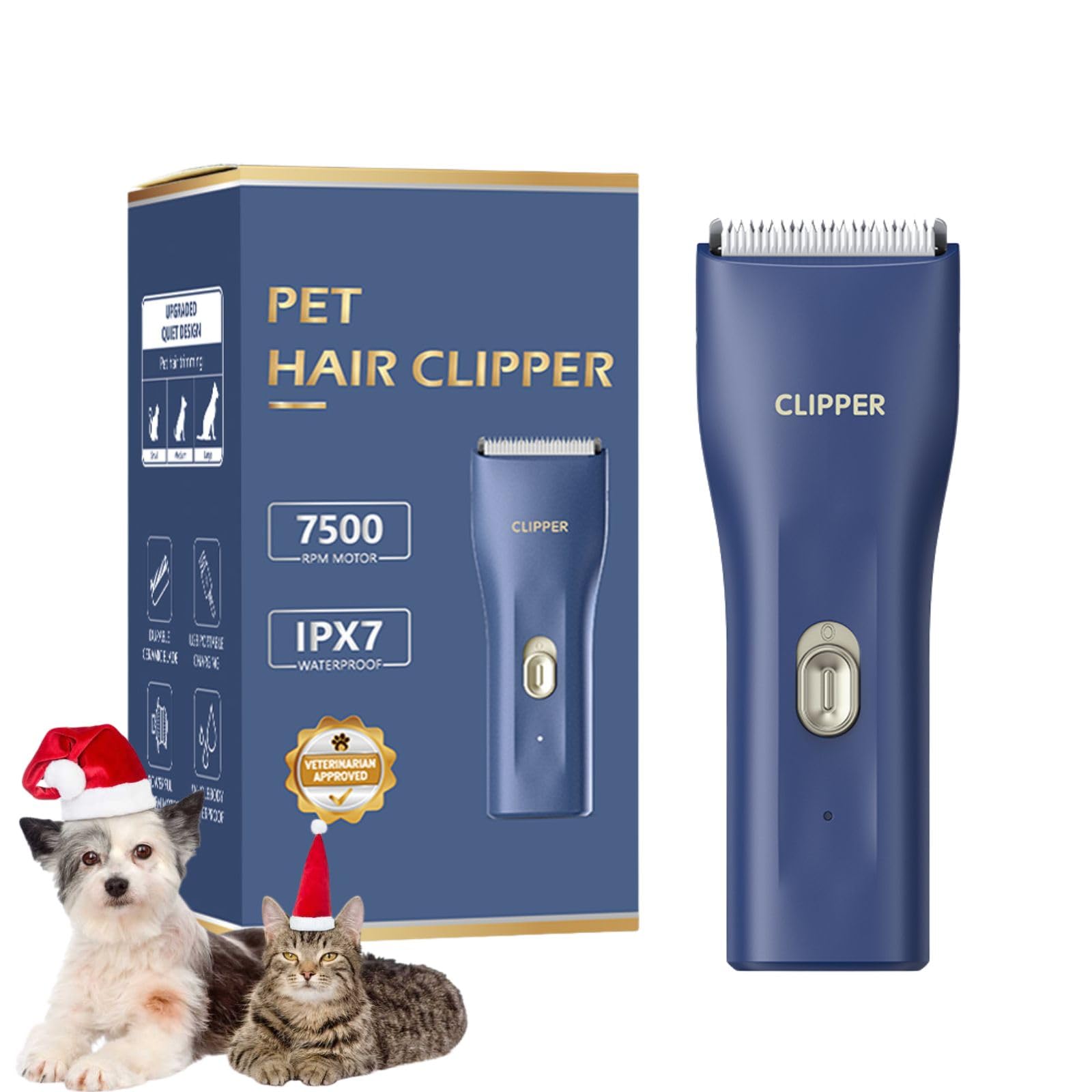 Dog Clippers,Quiet Washable USB Rechargeable Cordless Dog Grooming Kit,Electric Pets Hair Trimmers Shaver Shears for Dogs and Cats