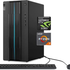 Lenovo 2023 IdeaCentre 5i Gaming Desktop PC, AMD Ryzen 7 5700G 8-Core(Up to 4.6GHz), GeForce RTX 3060, 64GB RAM 3200MHz, 2TB PCIe SSD + 2TB HDD, Keyboard & Mouse, Ethernet, WiFi 6, Bluetooth, Win11