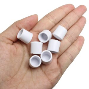 MEETOOT 10pcs Door Bumper Tips 0.4" White Door Stop Caps Door Stopper Bumpers for Wall and Floor Protection