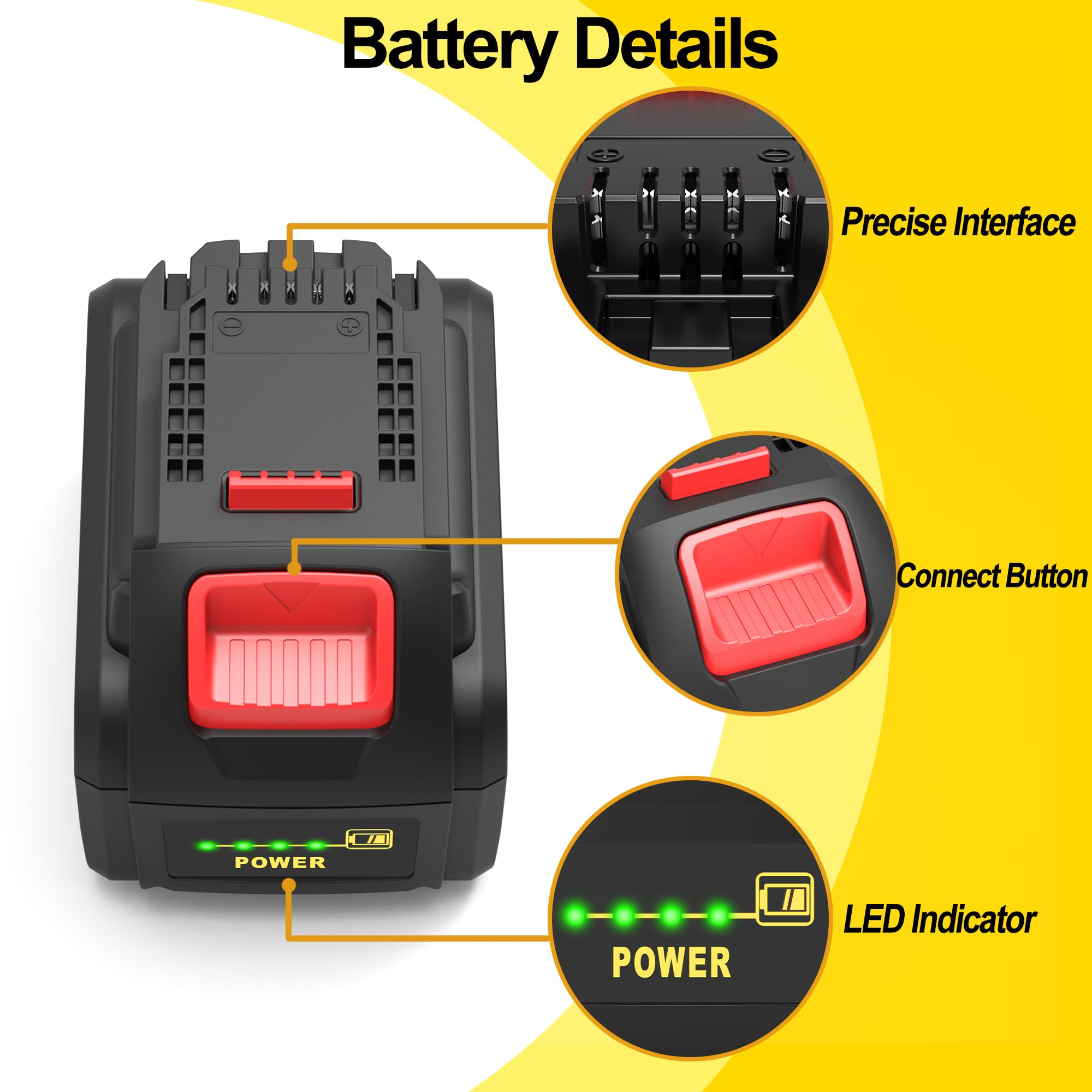 rebicacate 20V/60V Batteries Replace for Dewalt 60V Battery 9.0ah DCB606 DCB609, Compatible with Dewalt 20V/60V Power Tools&Chargers