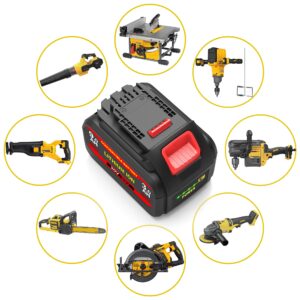 rebicacate 20V/60V Batteries Replace for Dewalt 60V Battery 9.0ah DCB606 DCB609, Compatible with Dewalt 20V/60V Power Tools&Chargers