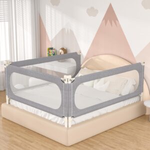 magicfox bed rails for toddlers, extra tall height adjustment specially designed for twin, full, queen, king size (78.7" * 30" (one side))