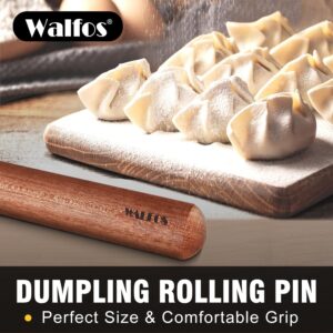 Walfos Mini Rolling Pin Set - Natural Wooden Rolling Pins, Baking Dough Roller for Pizza, Pie, Pasta, Bread, Pastry, No Coating (8inch)