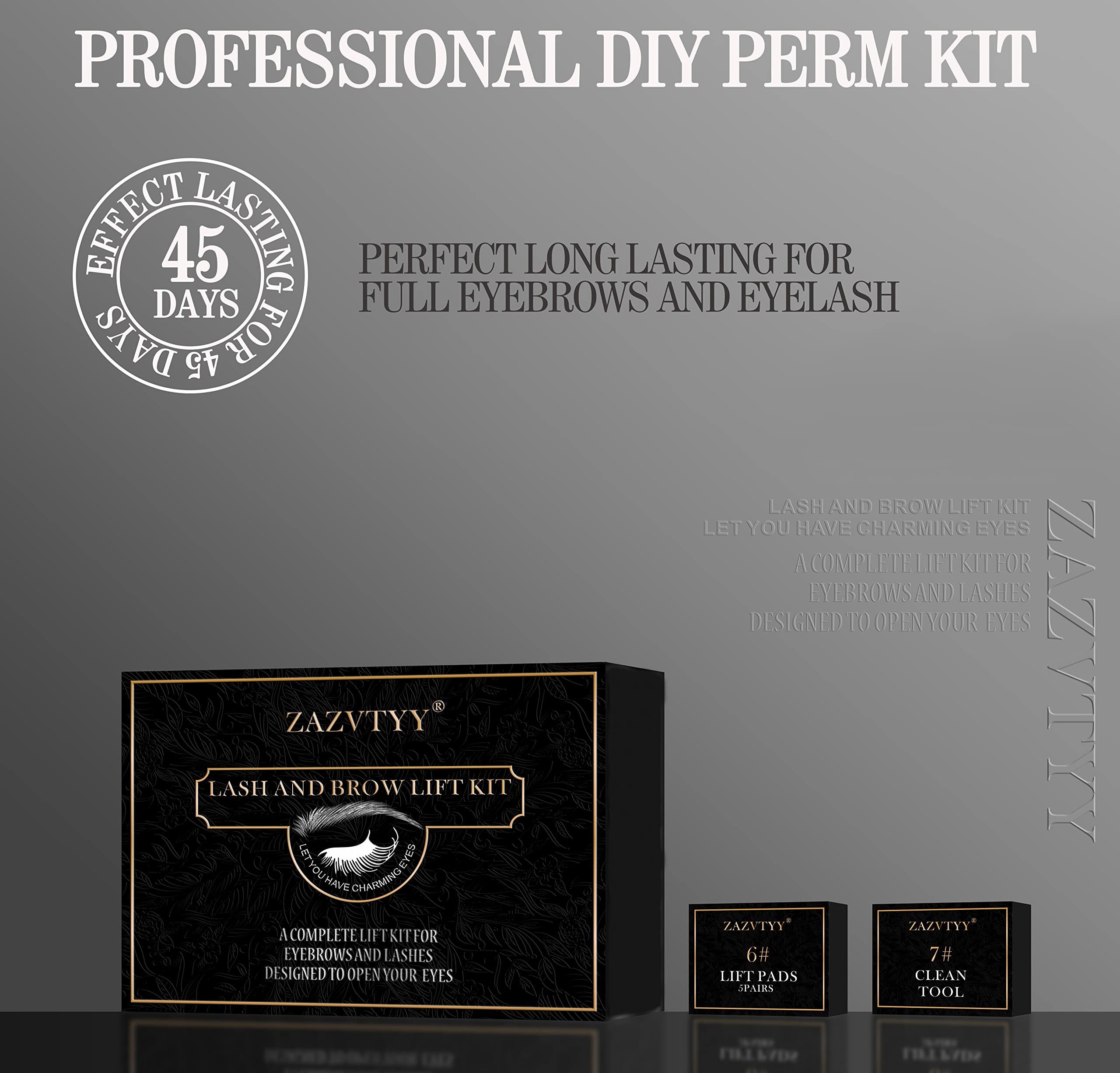 Brow Lamination Kit,Lash Lift and Eyebrow Lamination Kit,Professional Brow & Lash Perm Kit,Fuller & Thicker Brows Long-lasting for 6-8 Weeks,Instant Lifting and Curling,Suitable for Salon & Home Use