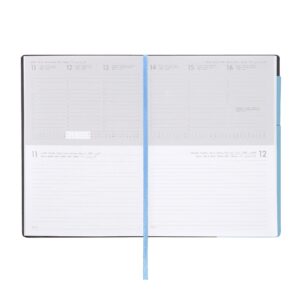 Legami - Large Weekly & Daily Planner, 12 Months, January 2024 December 2024, Detail Days at the top, Week Vision at the bottom, 17x24 cm, Color Crystal blue