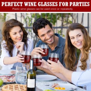 Zhehao 20 Pcs Funny Stemless Wine Glasses 12oz Disposable Party Funny Cups Clear Acrylic Shatterproof Wine Cups Sip Hooray Printed Glasses for Indoor Outdoor Party Beach Wedding Whiskey Cocktail