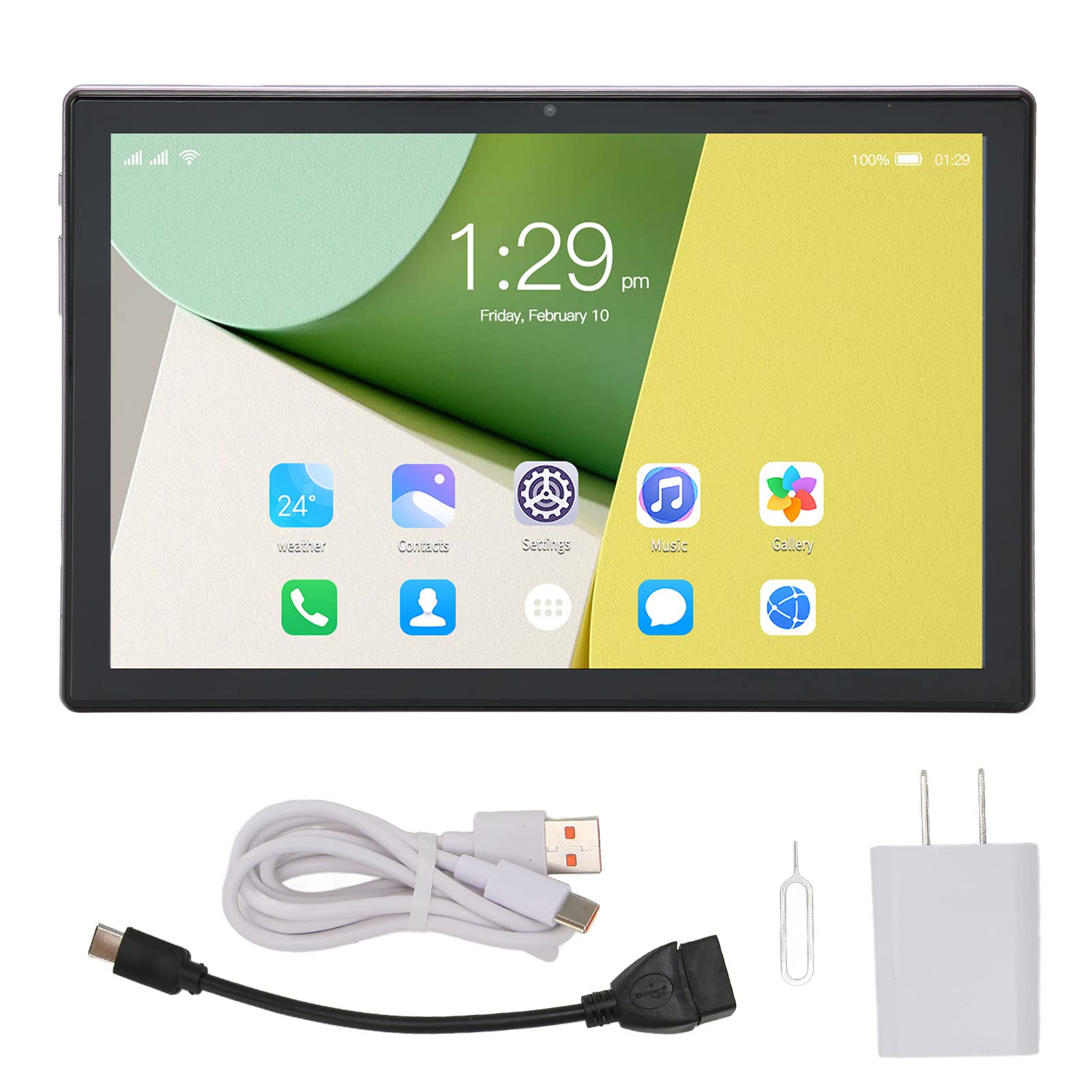 Pomya 10.1 Inch Tablet, 1960x1080 FHD IPS 5G WiFi Tablet for Android12, 8GB RAM 256GB ROM, Support Fast Charging, 4G Network Octa Core Calling Tablet with 8MP 16MP Camera for Daily