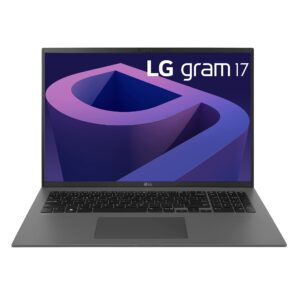 lg gram (2022) 17z90q ultra lightweight laptop, 17" (2560 x 1600) ips display, intel evo 12th gen i5 1240p processor, 16gb lpddr5, 512gb nvme ssd, wifi 6e, thunderbolt 4, windows 11, gray (renewed)