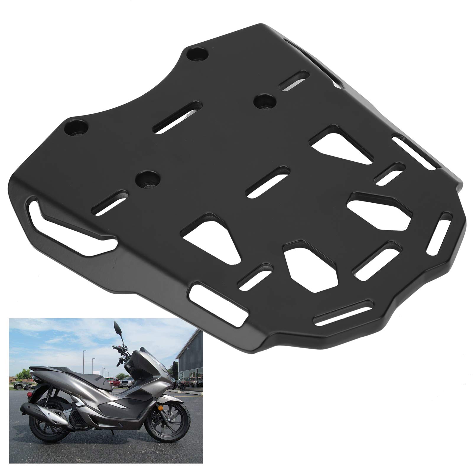 Motorcycle Rear Luggage Rack,Aluminum Alloy Rear Luggage Rack Motorcycle Accessories Fit for PCX150 2014‑2020