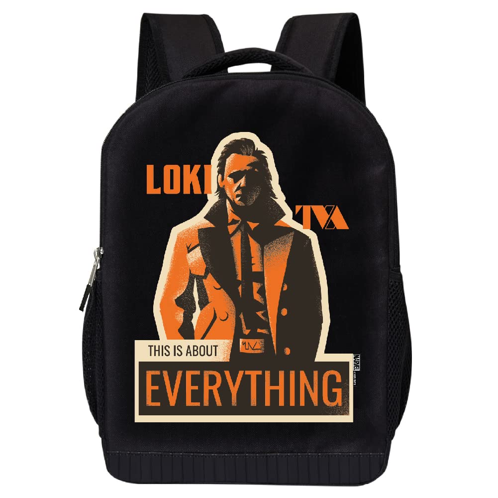 Marvel Loki Backpack | This Is About Everything Black Knapsack with Padded Mesh (Loki 1, One Size)