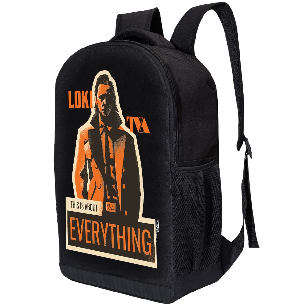 Marvel Loki Backpack | This Is About Everything Black Knapsack with Padded Mesh (Loki 1, One Size)