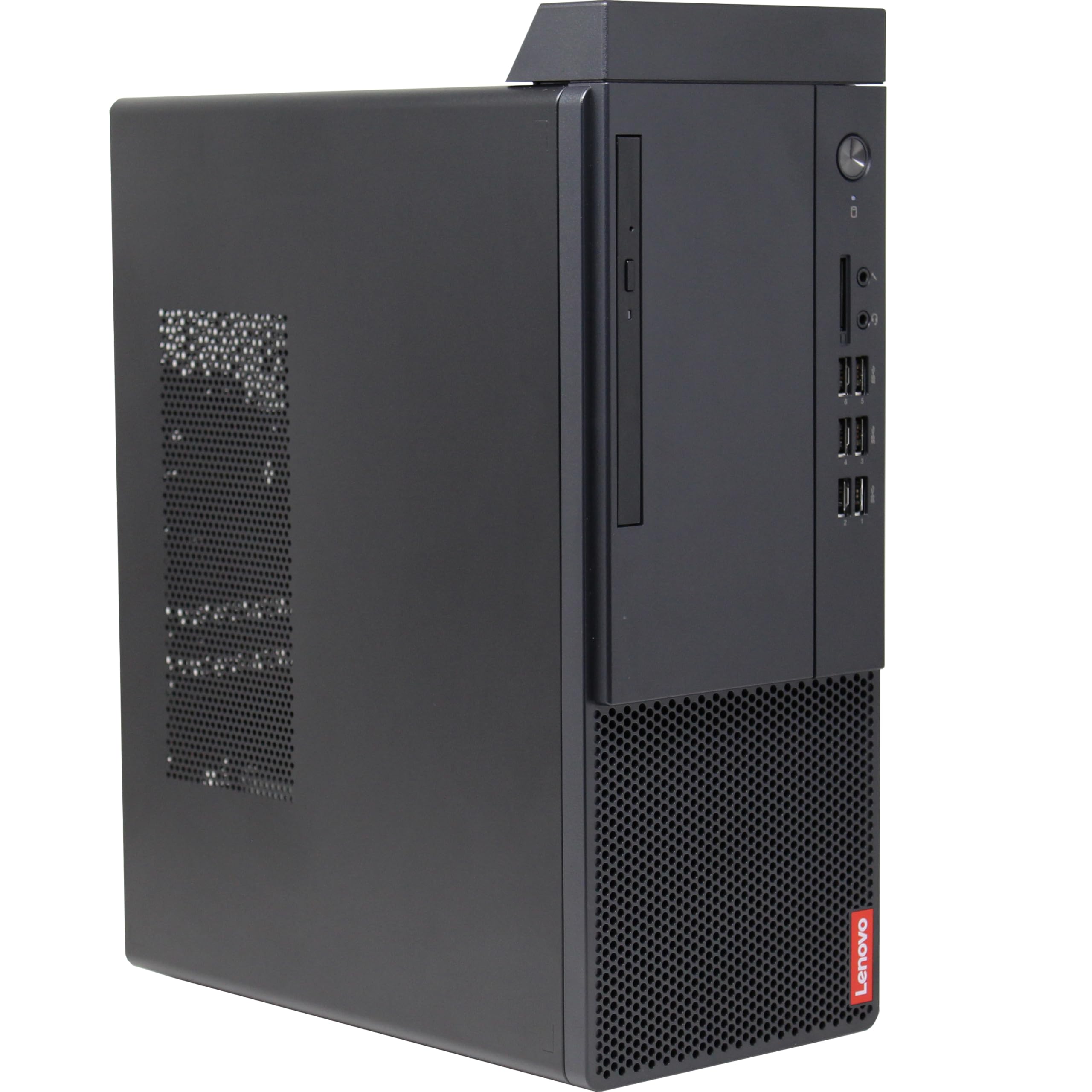 Lenovo V50T Tower Desktop Computer, Intel i7-10700, 64GB RAM, 2TB NVMe SSD, 2 Monitor Support, HDMI, VGA, DVD-RW, Card Reader, Wi-Fi, BT- Windows 11 Pro, Black