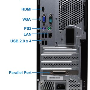 Lenovo V50T Tower Desktop Computer, Intel i7-10700, 64GB RAM, 2TB NVMe SSD, 2 Monitor Support, HDMI, VGA, DVD-RW, Card Reader, Wi-Fi, BT- Windows 11 Pro, Black