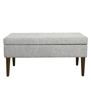 spatial order home decor | k8086-f2232 | kaufmann collection modern storage ottoman bench | large ottoman bench with storage for living room & bedroom, smoke gray
