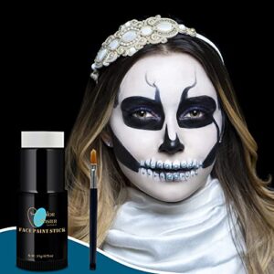 ColorMaster Clown White Face Body Paint Stick (0.75oz) | Face Paint, Body Paint, White Eye Black Sticks for Sports & Foundation Cream Makeup, Face Painting Kit for Halloween SFX Cosplay Costume Party