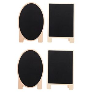 toyvian 4 pcs small blackboard desk topper blackboard for weddings mini message blackboard home sign place cards lackboard wedding decoration display board cosplay wooden child photo board