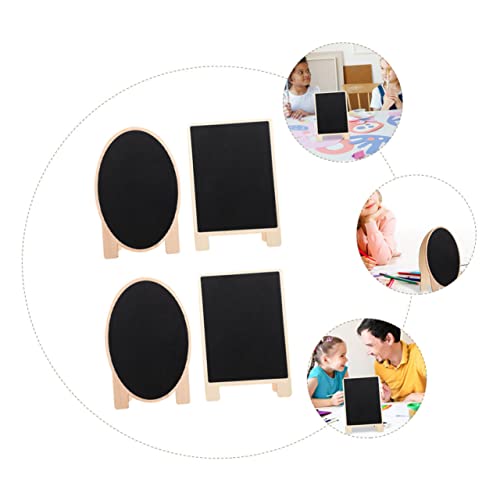 Toyvian 4 Pcs Small Blackboard Desk Topper Blackboard for Weddings Mini Message Blackboard Home Sign Place Cards Lackboard Wedding Decoration Display Board Cosplay Wooden Child Photo Board