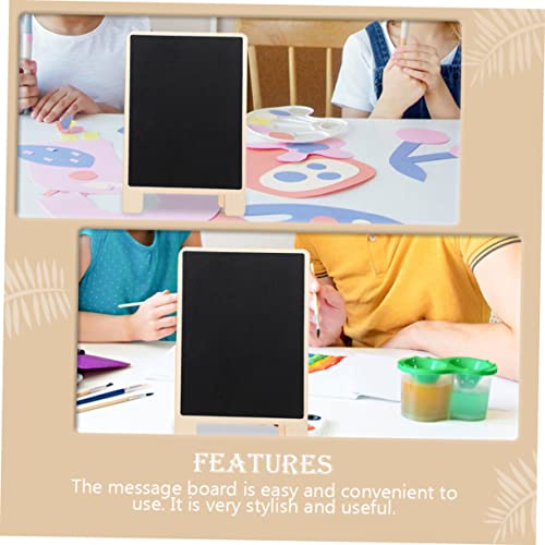 Toyvian 4 Pcs Small Blackboard Desk Topper Blackboard for Weddings Mini Message Blackboard Home Sign Place Cards Lackboard Wedding Decoration Display Board Cosplay Wooden Child Photo Board