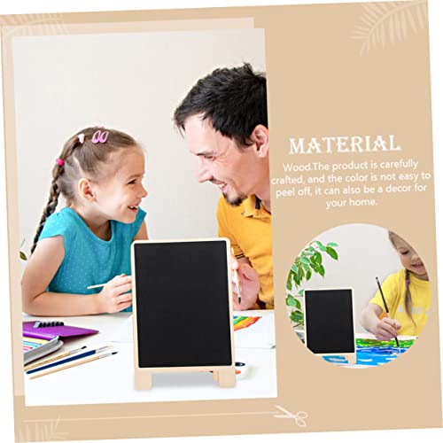 Toyvian 4 Pcs Small Blackboard Desk Topper Blackboard for Weddings Mini Message Blackboard Home Sign Place Cards Lackboard Wedding Decoration Display Board Cosplay Wooden Child Photo Board