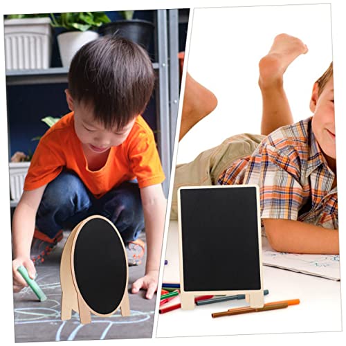 Toyvian 4 Pcs Small Blackboard Desk Topper Blackboard for Weddings Mini Message Blackboard Home Sign Place Cards Lackboard Wedding Decoration Display Board Cosplay Wooden Child Photo Board