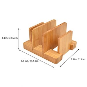 GZLT Cutting Board Organizer for Cabinet,Pot Lid Holder,Bamboo