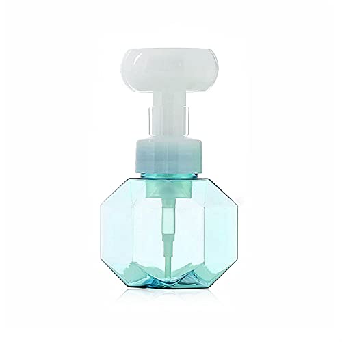 Soap Pump Dispenser 300ml Liquid Soap Dispenser Foaming Pump Flower Shape Foam Empty Bottle Plastic Clear Bottle Shower Gel Bathroom Products Bottles Dispenser (Color : Bigblue Mug)