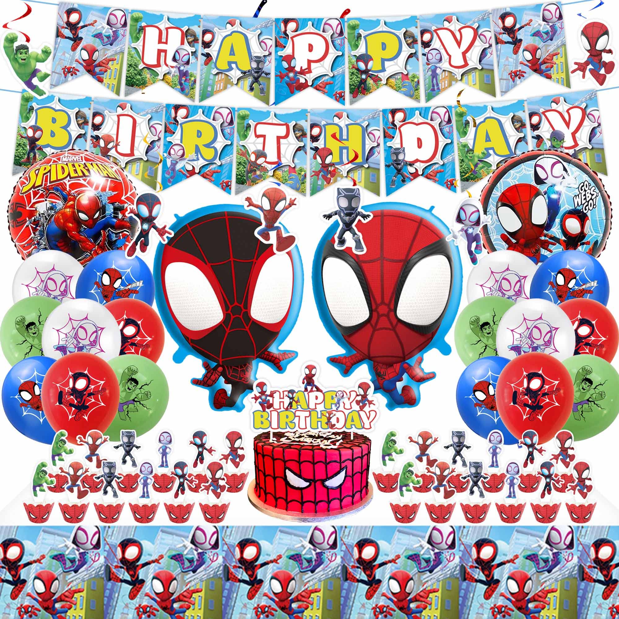 Spidey and His Amazing Friends Birthday Decorations, Spidey and Friends ...