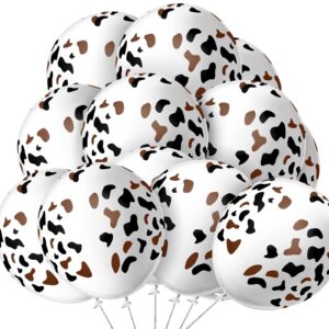 hiboom 50 pcs cow balloons latex balloons funny print cow farm balloons for wedding birthday party supplies decorations