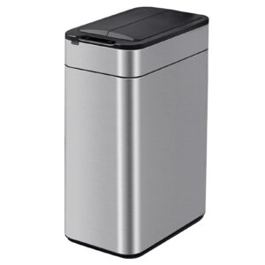 elpheco kitchen trash can 60 liter / 16 gallon automatic trash can with butterfly lid, motion sensor garbage can for kitchen, office, living room, outside, 3 aa batteries (excluded)