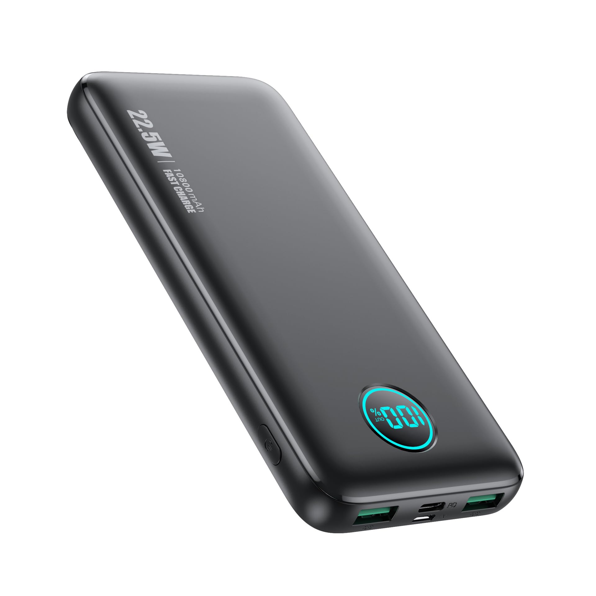 Portable Charger 10800mah,Slim 22.5W LCD Display Power Bank, Dual QC 4.0 PD Fast Charging Battery Pack, Phone Charger Compatible With iPhone 15/15 Plus/15 Pro/15 Pro Max/Android Phone/Samsung Galaxy