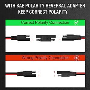 12FT SAE to SAE Extension Cable, SAE Connector Cable Quick Disconnect Connector 16AWG, for Automotive, Solar Panel Panel SAE Plug(12FT(16AWG))