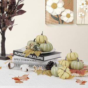 BAPPEY Pumpkin Decor - Fall Decor - Pumpkin Harvest Decor - 15PCS Foam Pumpkin for Fall Harvest Home Holiday Thanksgiving Halloween DIY Filler Decoration