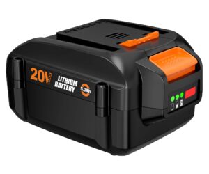 s skstyle 5.0ah for worx battery 20v fit for worx 20 volt cordless power tools wa3578 wa3520 and more, battery with fuel gauge