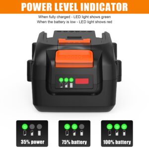 S SKSTYLE 5.0Ah for Worx Battery 20v fit for Worx 20 Volt Cordless Power Tools WA3578 WA3520 and More, Battery with Fuel Gauge