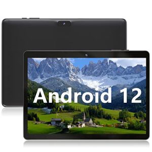 sgin tablet, android 12 tablets, 10 inch tablet with 2gb ram 32gb rom, 1.6ghz quad-core processor, 1280 * 800 ips，dual cam, wifi, 5000mah, bluetooth（black）