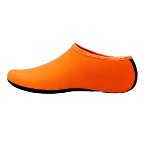 water sports shoes barefoot quick-dry aqua yoga socks slip-on beach swim surf shoes for men women kids orange l (suitable foot size: 37-38yards)