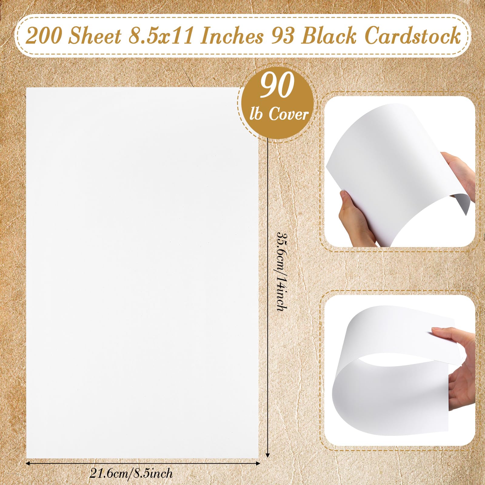 Fainne 200 Sheets 8.5 x 14 Heavyweight Blank Cover Card Stock 250gsm 90lb Cover Thick Card Stock Legal Size Printable Cardstock Paper for Arts Crafts Brochures Menus Posters (White)