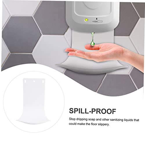 GARVALON 2Pcs Plastic Water Tray soap Dispenser drip Catcher drip pan for Washing Machine soap Dispenser Wall Mount Wall Mount soap Dispenser Bracket drip Tray Toilet abs White soap Holder