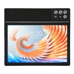 DAUZ 10.1 Inch Tablet Black 8MP Front 16MP Rear 100-240V for Android 12 for Learning (US Plug)