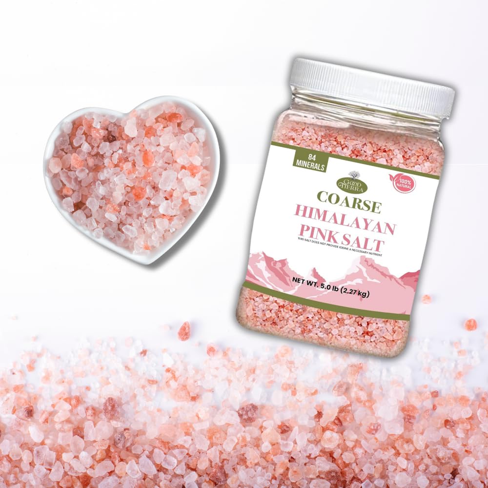 Good Tierra Himalayan Pink Salt in Jar - Coarse - 5 lb