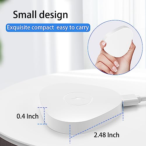 Rounkin Wireless Charger Compatible with Sonos Roam, Magnetic Charging Base, Power up Charging Dock for Portable Bluetooth Speaker for Sonos Roam SL(White)