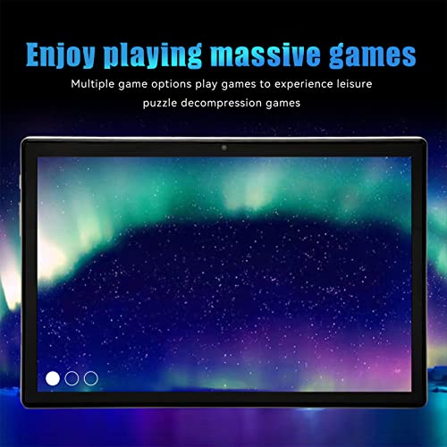 DAUZ FHD Tablet, Gold 8MP Front 16MP Rear Tablet 100-240V 2.4G 5G WiFi for Kids Entertainment for Android 12 (US Plug)