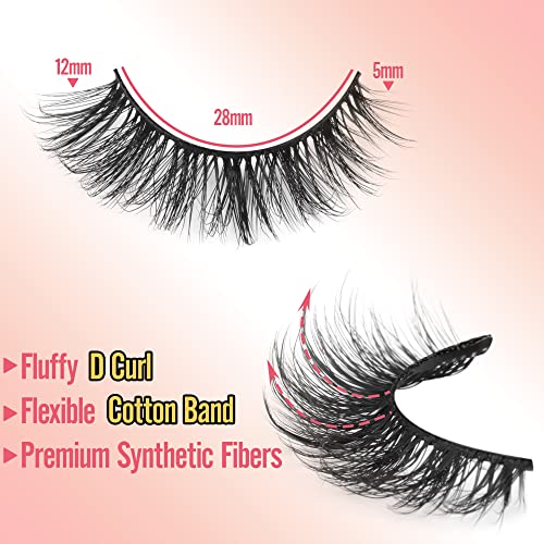 Half Lashes Natural Look Wispy 3D Cat Eye Lashes Fluffy Accent Corner False Eyelashes 12MM Half Eyelashes Mink Fake Eyelashes 10 Pairs Lightweight 3/4 Eyelashes Pack