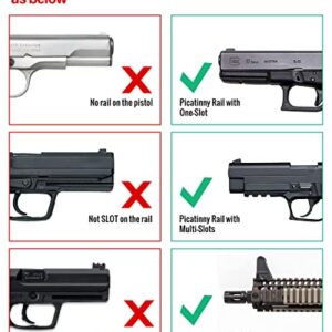 Gmconn Green Laser Light Combo, Tactical Pistol Light 650 Lumen LED Flashlight with Green Beam for Glock Taurus