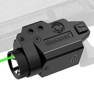 gmconn green laser light combo, tactical pistol light 650 lumen led flashlight with green beam for glock taurus
