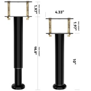 Adjustable Bed Frame Support Legs,Metal Bed Center Slat Heavy Support Leg,UPGRADE Under Bed Support, Bed Slat Reinforcement Kit,Bed Support Legs for Bed Frame Replacement,More Stable, More Quiet(4pcs)