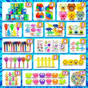 206 PCS Party Favors for Kids 3-5 8-12, Pop Fidget Toys Pack Birthday Gifts Bulk Toys Goodie Bag Stuffers, Treasure Box Toys for Classroom Prizes for Kids Pinata Stuffers