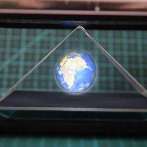 3.5-6 inch smartphone 3d hologram mini portable home outdoor full hd holographic pyramid projector, for corporate product display, cartoon interaction and personal entertainment (cylindrical)